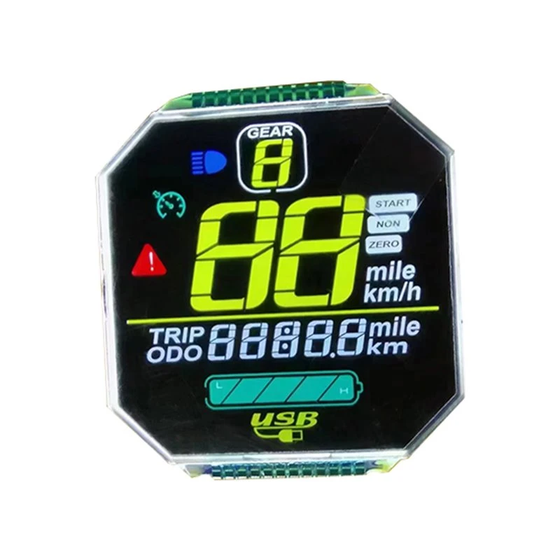 Special Display for Electric Bicycle Showing Battery Power Speed